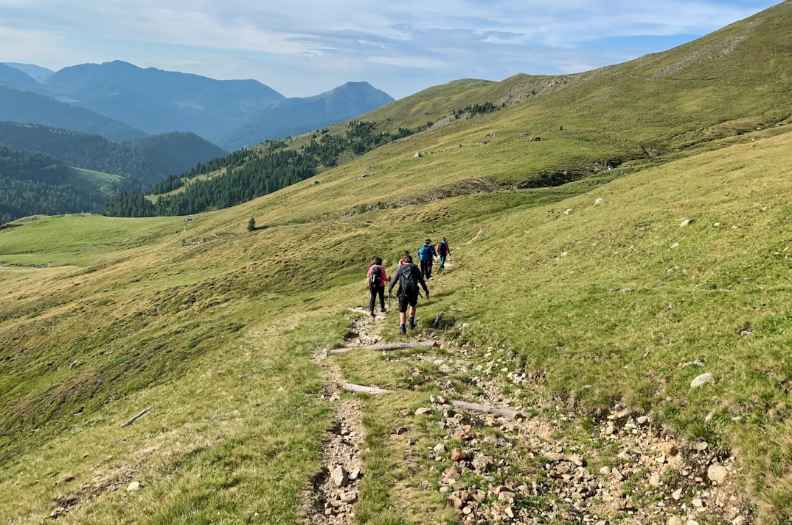 A group of people hiking