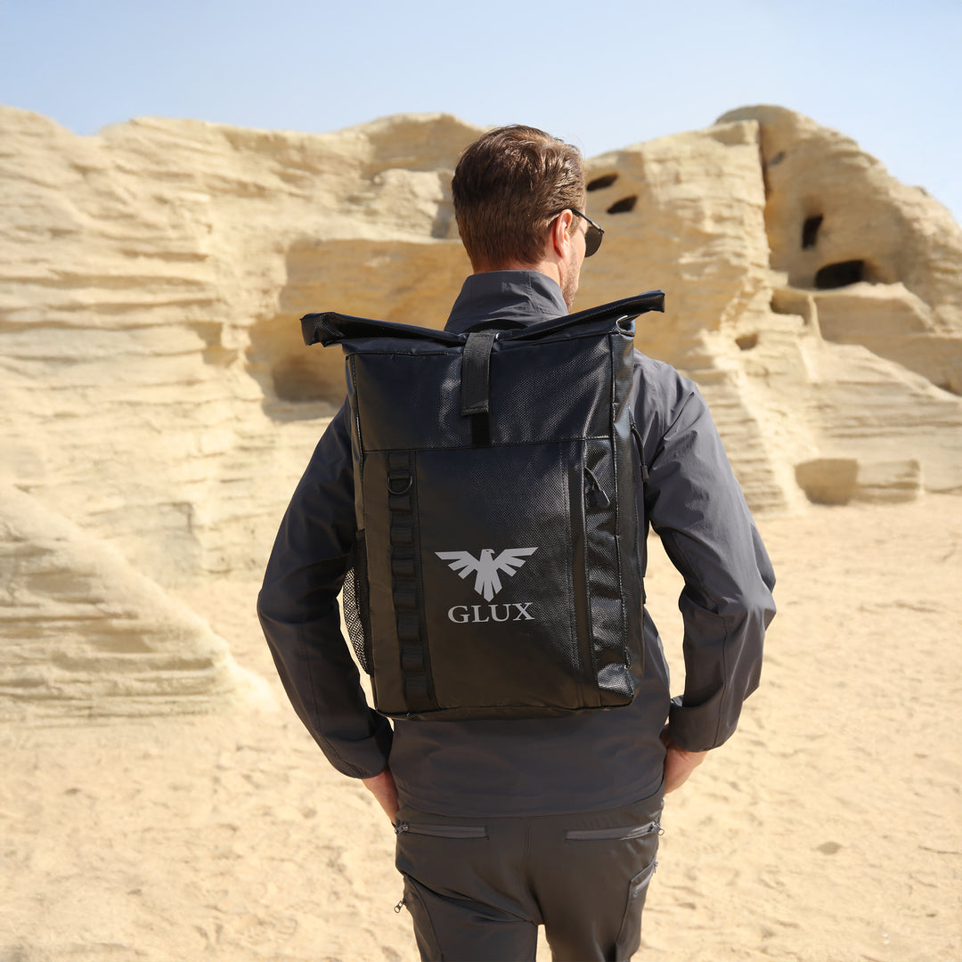 Glux 16L Waterproof Roll-Top Backpacks for Hiking, Fishing, and Biking Glux 16L Waterproof Roll-Top Backpacks for Hiking, Fishing, and Biking
