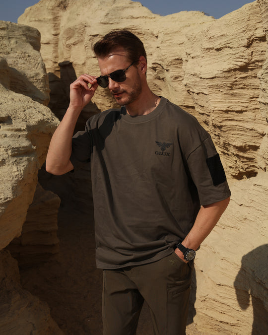 Men's Quick-Dry Cotton Outdoor Tee – Moisture-Wicking Hiking & Travel Shirt