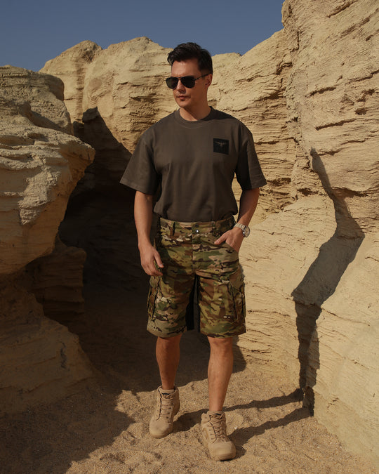 Gluxoutdoor Men's 100% Cotton Outdoor T-Shirt – Breathable & Comfortable for Daily Adventures