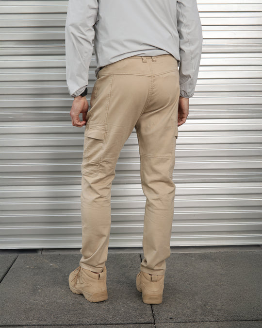 Relaxed-Fit Cotton Outdoor Hiking Cargo Pants with Multiple Pockets