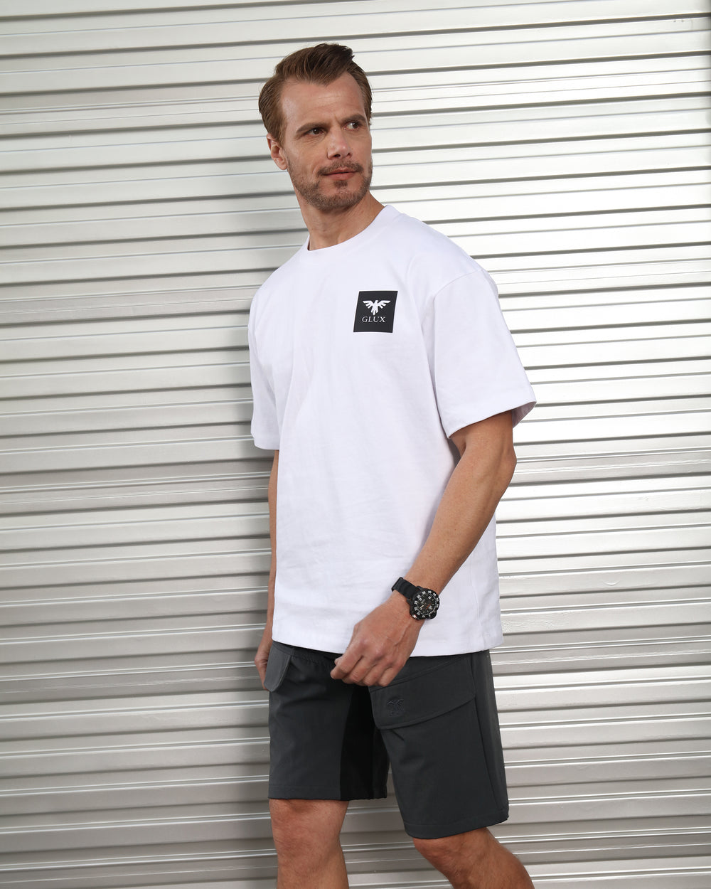 Gluxoutdoor Men's 100% Cotton Outdoor T-Shirt – Breathable & Comfortable for Daily Adventures
