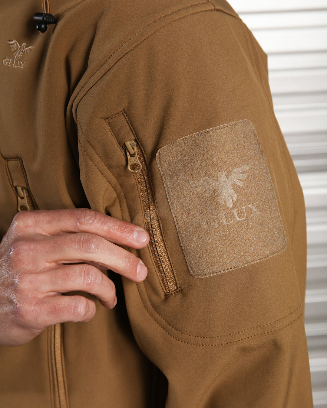 Men's Outdoor Waterproof Soft Shell Jacket – Fleece Lined with Hood