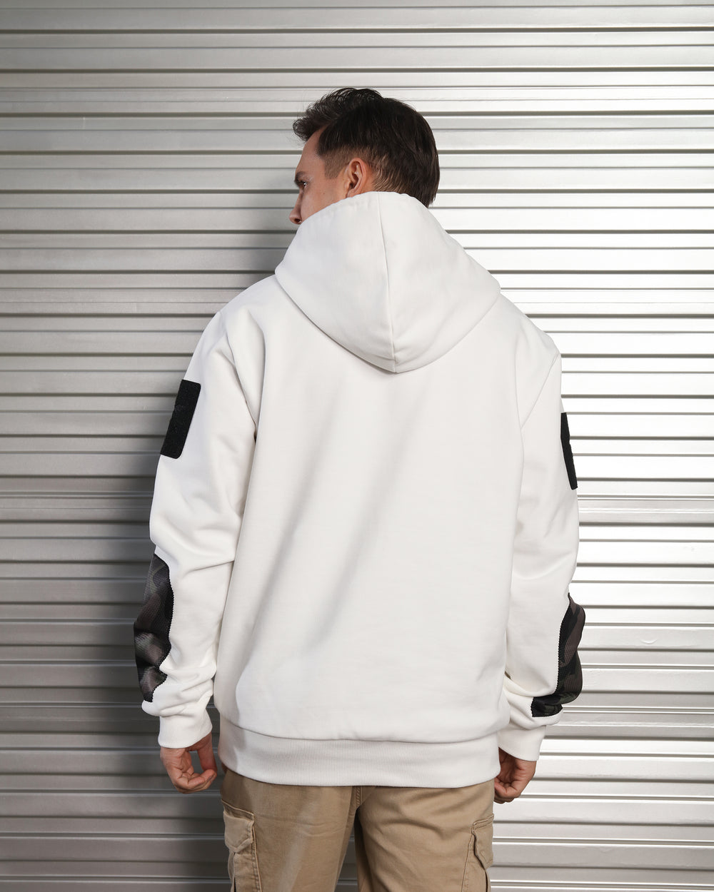 Cotton Hoodie with Reinforced Elbow Pads – Durable & Comfortable Pullover