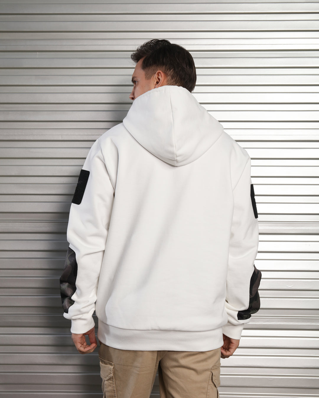 Cotton Hoodie with Reinforced Elbow Pads – Durable & Comfortable Pullover