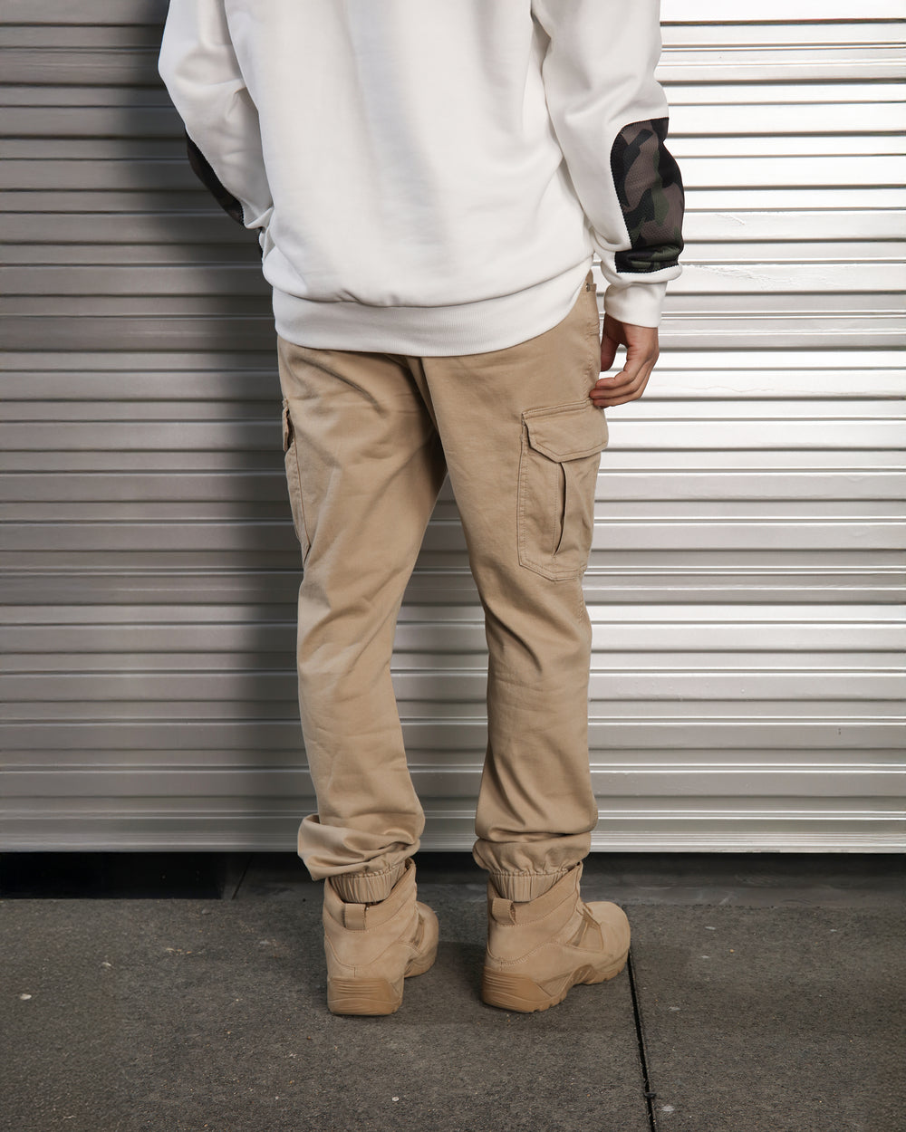 Casual Hiking Cargo Pants with Elastic Cuffs & Zip Pockets