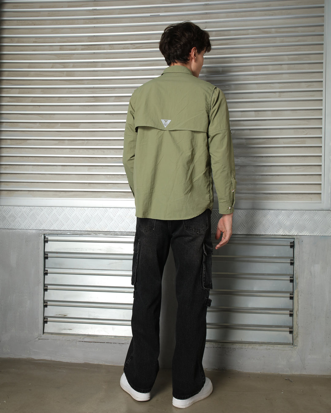 GLUX Men's Outdoor Utility Shirt Lightweight Long Sleeve Tactical Work Shirt with Multi Pocket Design