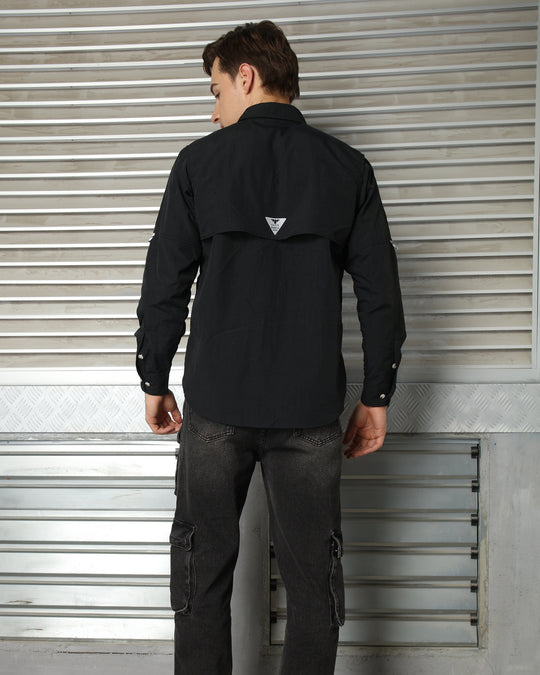GLUX Men's Outdoor Utility Shirt Lightweight Long Sleeve Tactical Work Shirt with Multi Pocket Design