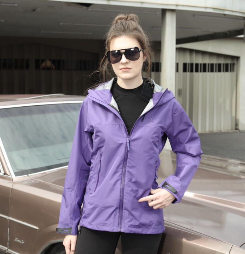GLUX Women's Lightweight Waterproof Hooded Outdoor Jacket