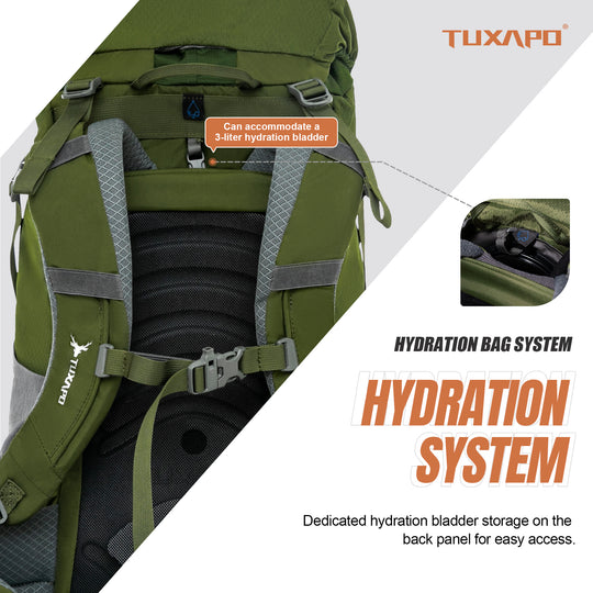 30L Internal Frame Hiking Backpacks Multifunctional Lightweight with Removable Rain Cover