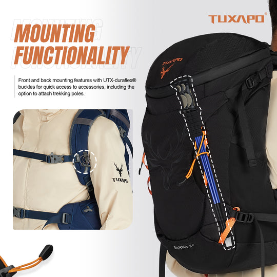 20L Small Lightweight Hiking Backpack Blue Multifunctional