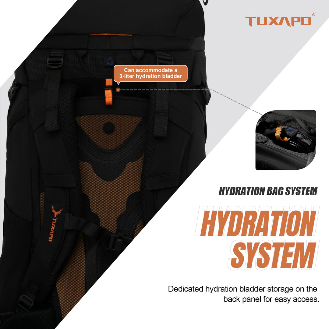 40L Internal Frame Hiking Backpacks Multifunctional Lightweight with Removable Rain Cover