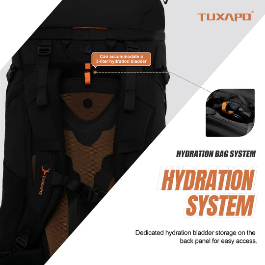40L Internal Frame Hiking Backpacks Multifunctional Lightweight with Removable Rain Cover